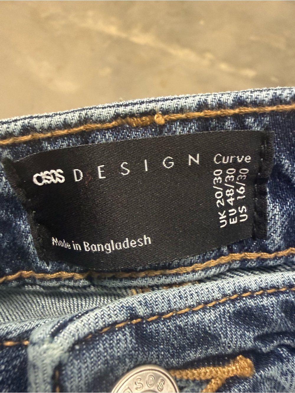 ASOS Relaxed straight jeans crop high rise size 16 new - Picture 11 of 11